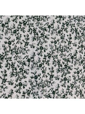 Green on White Floral Cotton Fabric 1/2 yard x 40" Quilting Sewing Material